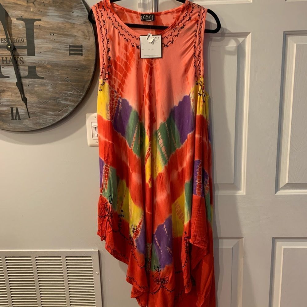 MM Collections Rounded Hem Casual Dress O\S NWT